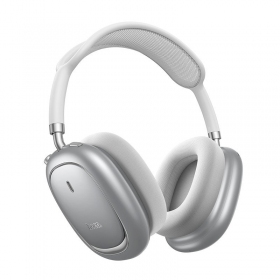 Fones de ouvido sem fio com microfone Hoco W68 ANC Bluetooth prateados