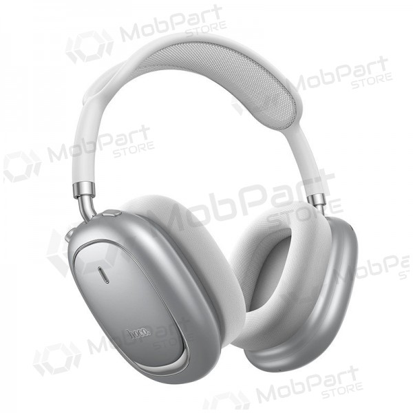 Fones de ouvido sem fio com microfone Hoco W68 ANC Bluetooth prateados