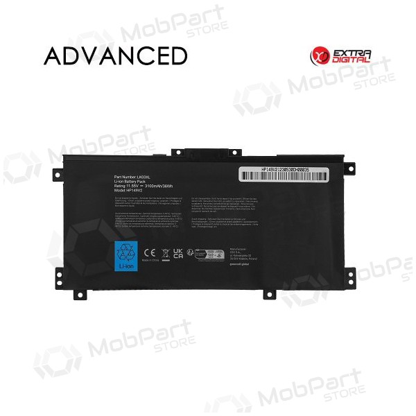HP LK03XL, 3500mAh bateria do portátil, Advanced HP LK03XL, 3500mAh bateria do portátil, Advanced