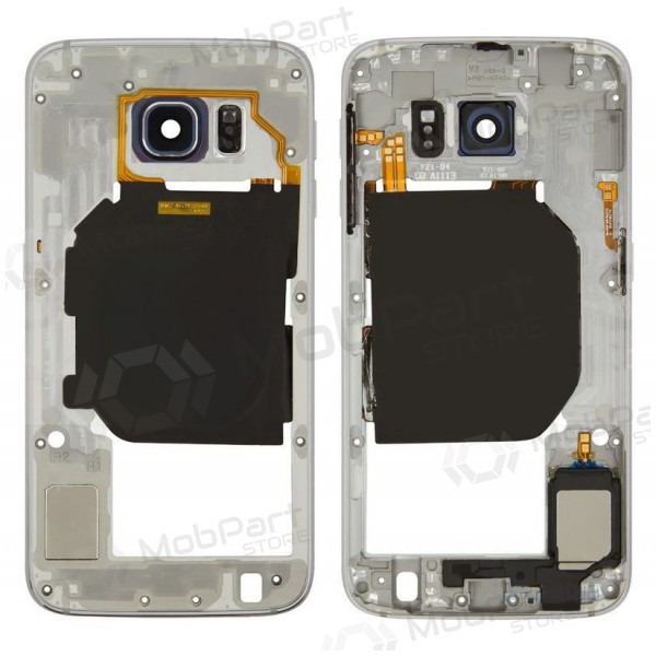 Samsung G920F Galaxy S6 moldura interna (branco) (usado Grade B, original)