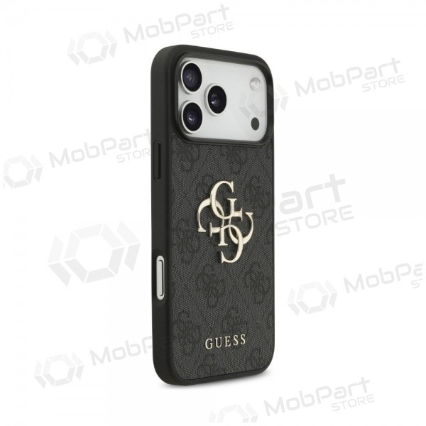 Capa para Apple iPhone 18 Pro Max - Guess PU 4G Metal Logo (cinzento)