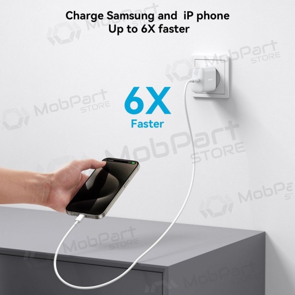 Carregador Joyroom JR-TCF24 USB-C PD30W + USB-C to USB-C cable 1.0m branco