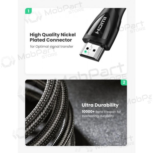 Cabo HDMI Ugreen HD140 HDMI 2.1 2 m preto