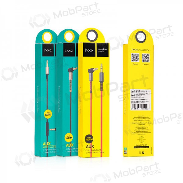 Audio adaptador Hoco UPA02 AUX 3,5mm į 3,5mm (preto)