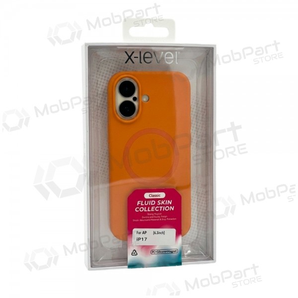 Capa para Apple iPhone 16 -X-Level Fluid Skin MagSafe- (cinzento)