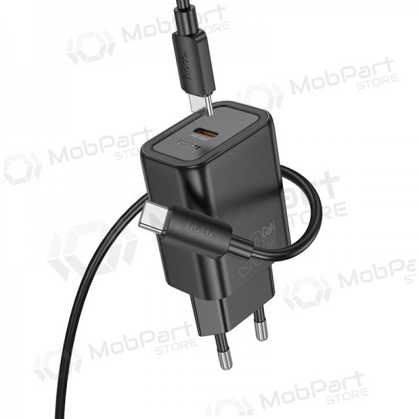 Carregador de telefone Hoco N62 GaN USB-C com cabo USB-C 1 m preto