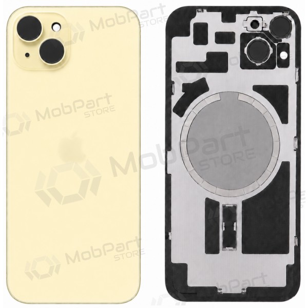 Tampa traseira para Apple iPhone 15 - amarela (Premium)