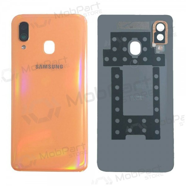 Samsung A405 Galaxy A40 2019 tampa traseira da bateria  (Coral Orange) (usado grade B, original)