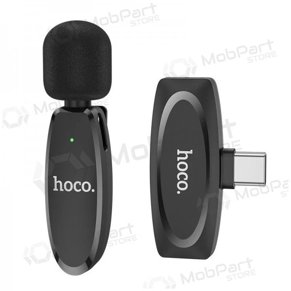 Microfone Hoco L15 Type-C preto