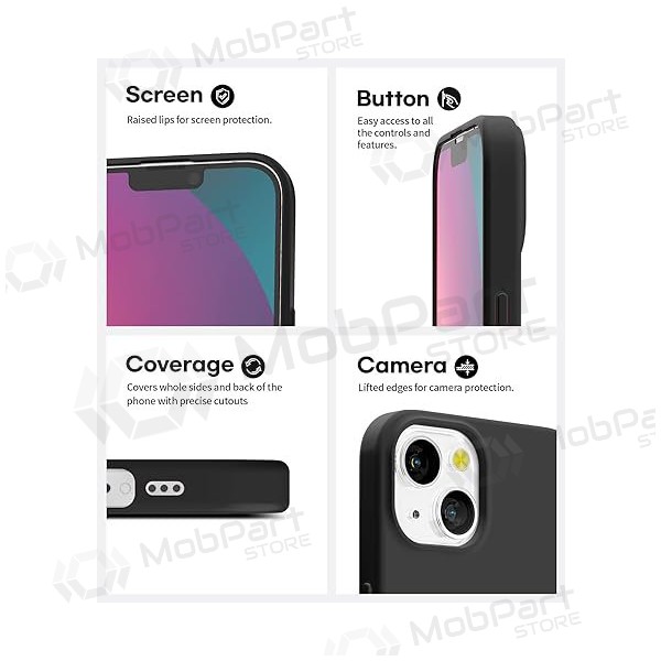 Capa para Apple iPhone 14 - Mercury Soft Feeling (preta)