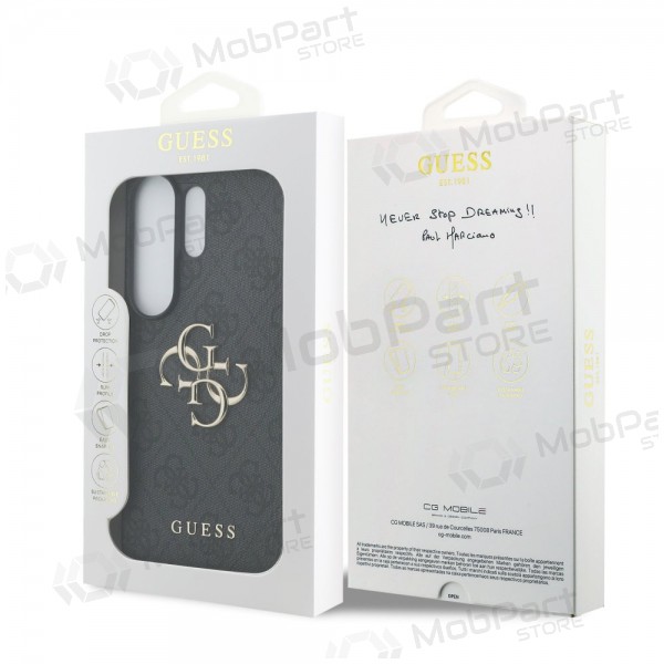 Capa Samsung Galaxy S26 Ultra - Guess PU 4G Metal Logo (cinzento)