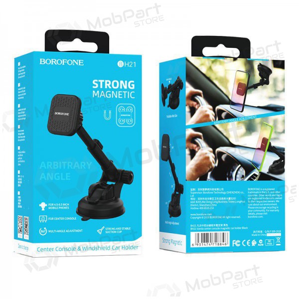 Suporte para telefone de carro Borofone BH21 Vanda, mounted on the dashboard, magnetic