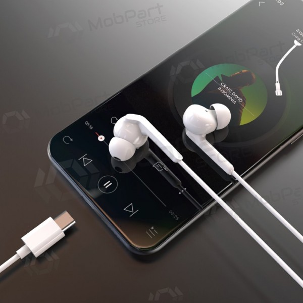 Fones de ouvido USB-C Dudao X3C+ brancos