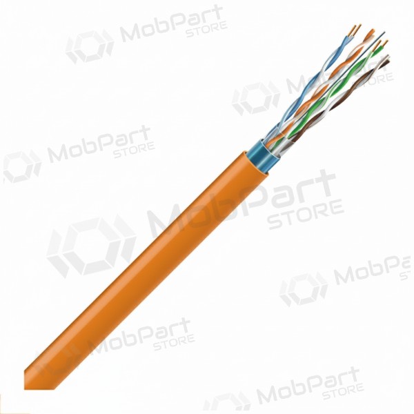 Cabo de rede LAN ECG FTP 6 (interno, blindado, PVC/LSZH, 500m, 23AWG/0,56mm, B2ca(s1,d1,a1))