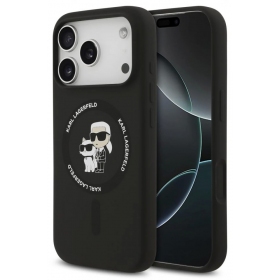 Capa para Apple iPhone 17 Pro - Karl Lagerfeld Liquid Silicone Karl and Choupette MagSafe