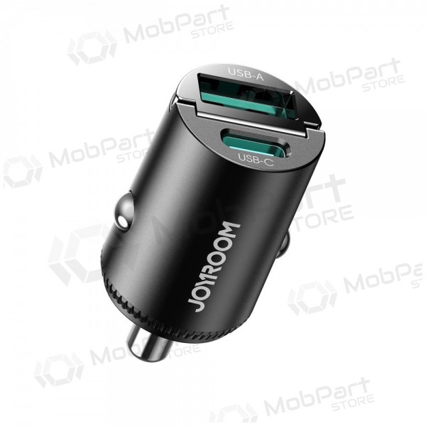 Carregador de telefone para carro Joyroom JR-CCN18 65 W USB-C + USB-A preto