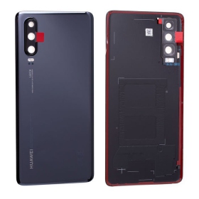 Huawei P30 tampa traseira da bateria (preto) (usado grade B, original)