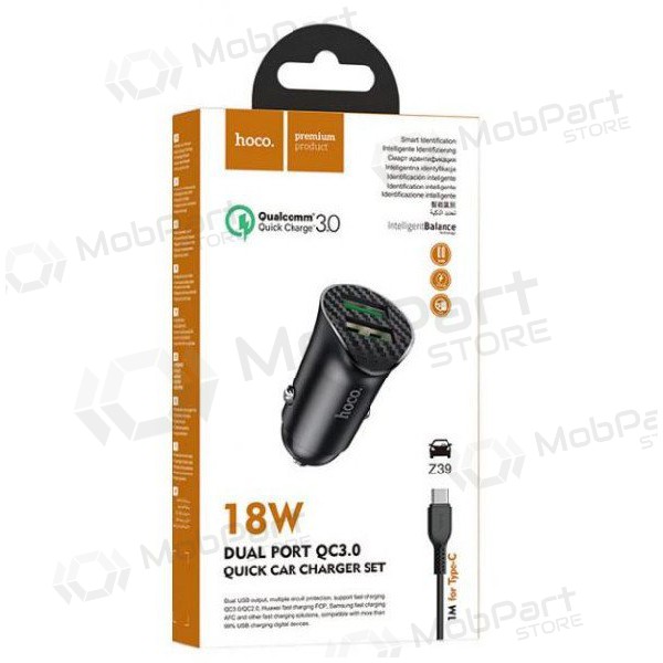 Carregador de carro HOCO Z39 USB + 