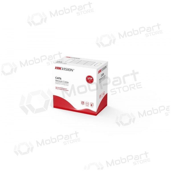 Cabo de rede Hik-vision UTP 6 (condutor-0.55mm, rolo 305m, para interior) DS-1LN6-UU