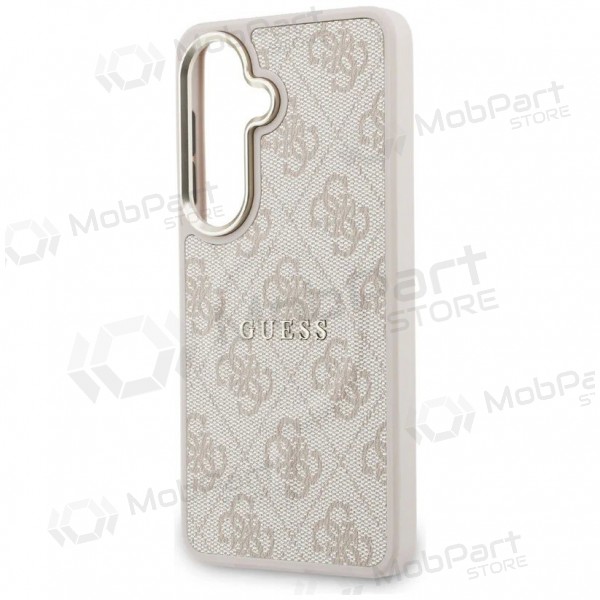 Capa Samsung Galaxy S26 - Guess PU Leather 4G Gold Frame Magnetic (rosa)
