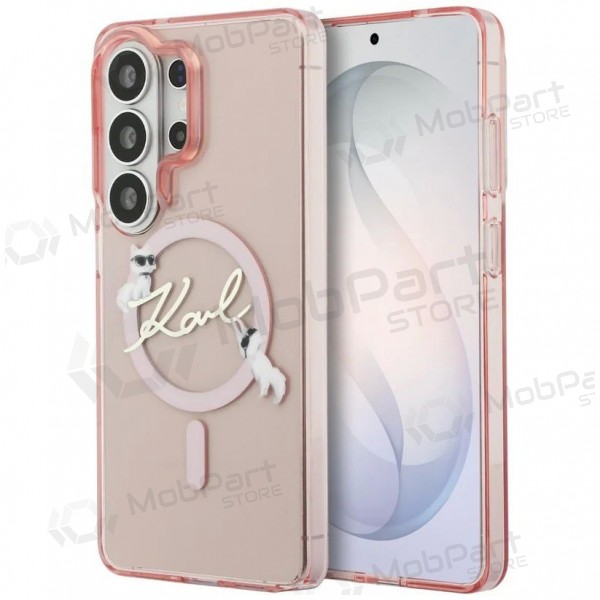 Capa Samsung Galaxy S26 Ultra - Karl Lagerfeld IML Choupette Karl Script Logo Magnetic (rosa)