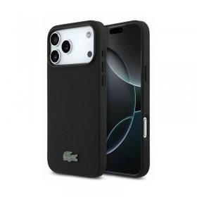 Capa para Apple iPhone 18 Pro - Lacoste PVC Petit Pique Semi Wrap Embossed MagSafe