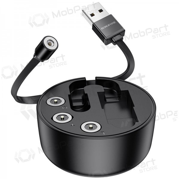 USB cabo Borofone BU26 3in1 microUSB-Lightning-Type-C magnetinic 1.0m (preto)