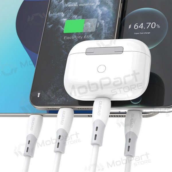 Cabo USB-C Dudao L25SC USB-C para USB-C 2 m 60 W branco