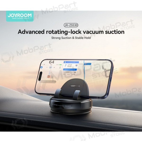Suporte de telefone para carro Joyroom JR-ZS530 para painel com ventosa 4,7–7,0 polegadas.