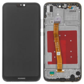 Huawei P20 Lite ecrã (preto) (com moldura) (usado grade B, original)