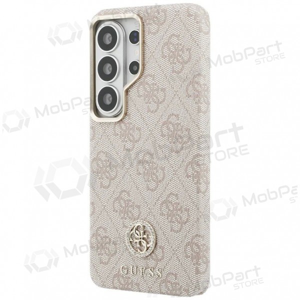 Capa Samsung Galaxy S26 Ultra - Guess PU Leather 4G Strass Logo Gold Frame Magnetic (rosa)