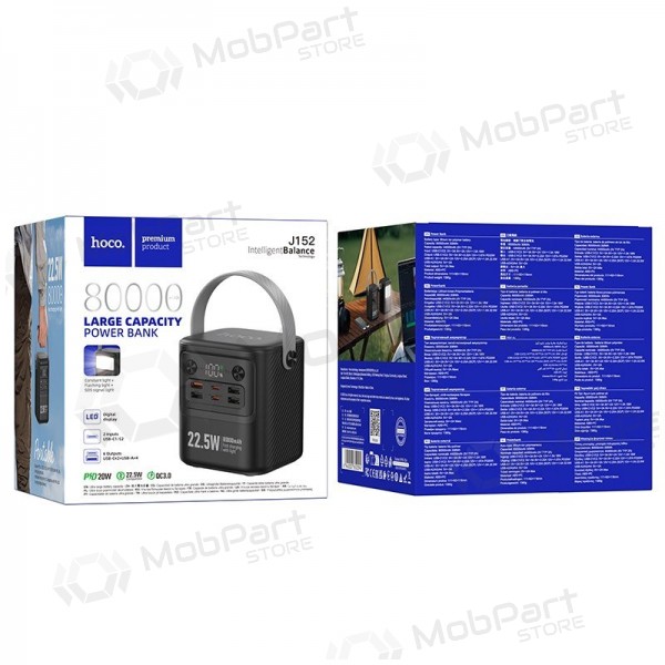 Power Bank Hoco J152 22.5W+PD20W 80000mAh Preto