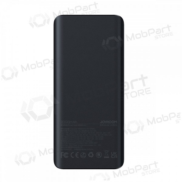 Bateria externa Power Bank Joyroom JR-PBF02 30W 20000mAh preto Bateria externa Power Bank Joyroom JR-PBF02 30W 20000mAh preto