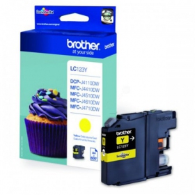 Brother LC 123 (LC123Y), cartucho amarelo para impressoras a jato de tinta