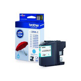 Brother LC 225XL (LC225XLC), cartucho ciano para impressoras a jato de tinta, 1200 páginas.