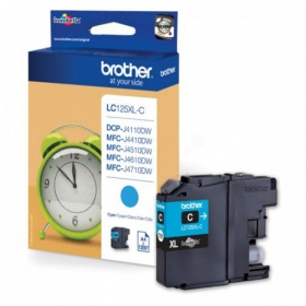 Brother LC125XLC (LC125XLC), cartucho ciano para impressoras a jato de tinta