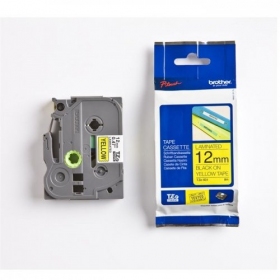 Brother TZe-631 (TZE631) Fita de etiquetagem laminada preta em amarelo 12mm, 8m