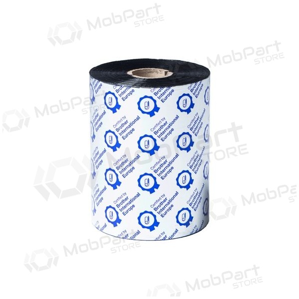 Brother BWS-1D600-110 Fita de tinta de transferência térmica de cera padrão 110mm x 600m, Preta