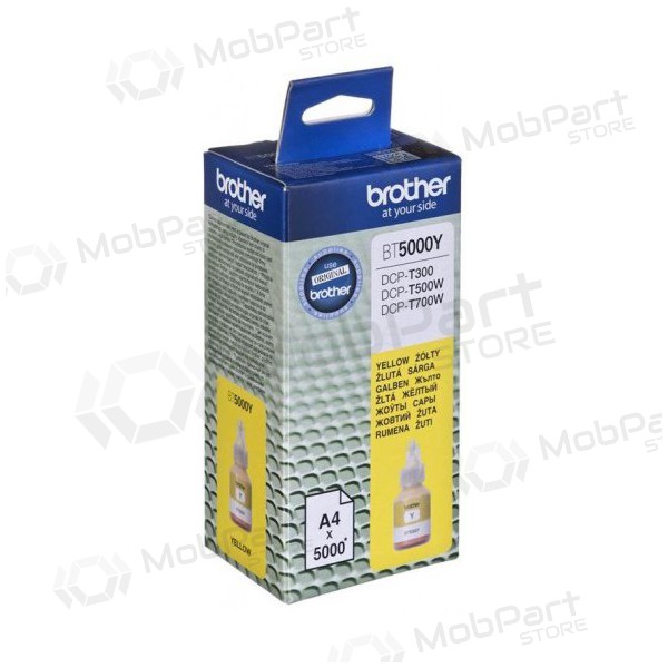 Brother DCP-T300/ T500W/ T700W (BT5000Y), amarelo cartucho para impressoras jato de tinta, 5000 páginas.