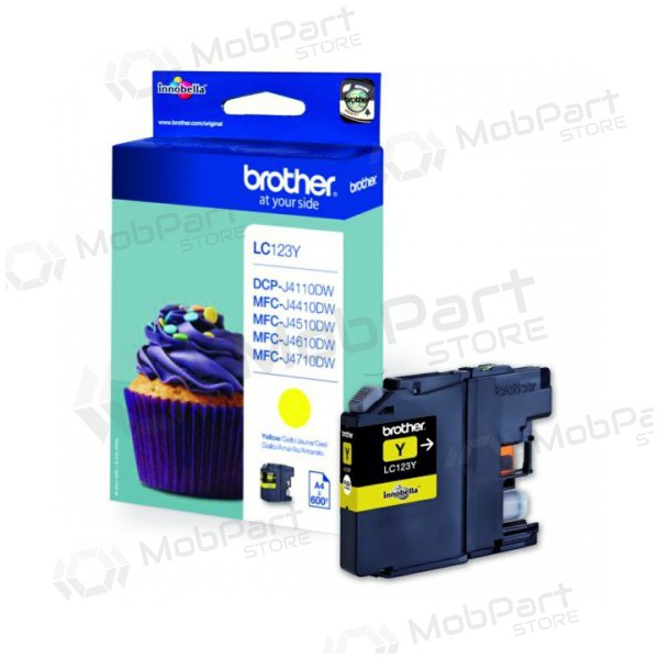 Brother LC 123 (LC123Y), amarelo cartucho para impressoras jato de tinta