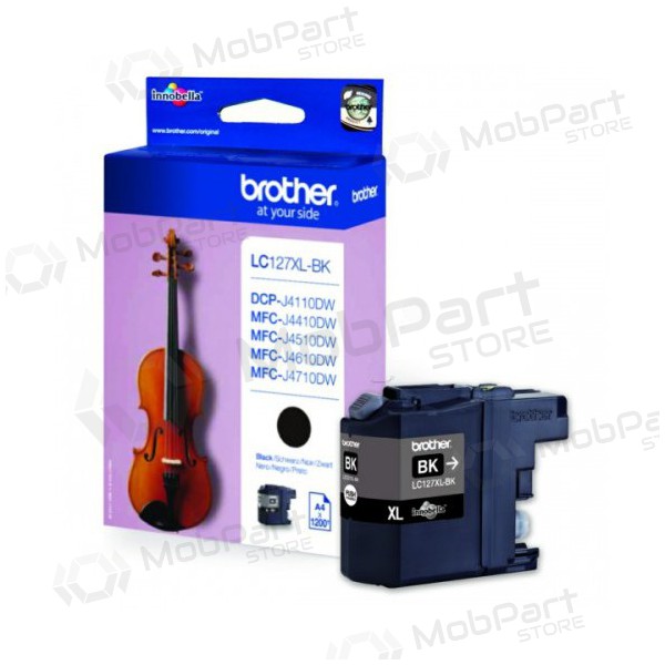 Brother LC 127XL (LC127XLBK), cartucho preto para impressoras a jato de tinta, 1200 páginas.