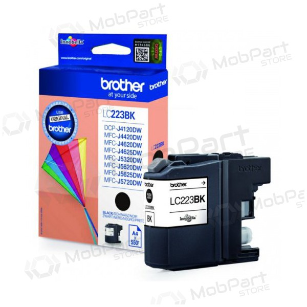 Brother LC 223 (LC223BK), preto cartucho para impressoras jato de tinta, 550 páginas