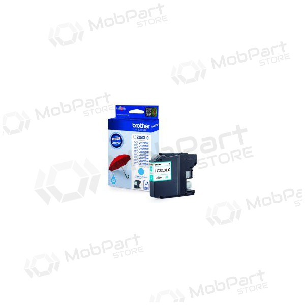 Brother LC 225XL (LC225XLC), cartucho ciano para impressoras a jato de tinta, 1200 páginas.