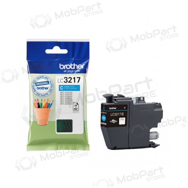Brother LC 3217 (LC3217C), cartucho ciano para impressoras a jato de tinta, 550 páginas.