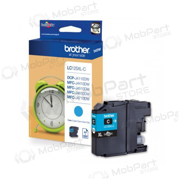 Brother LC125XLC (LC125XLC), cartucho de tinta ciano para impressoras a jato de tinta