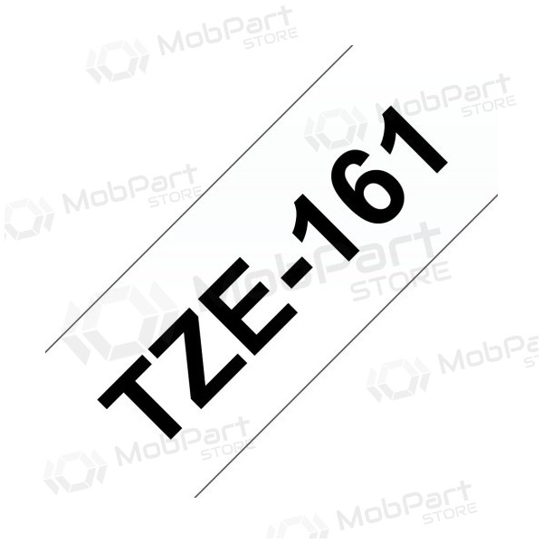 Brother TZe-161 (TZe161) Fita de etiquetagem laminada preta em transparente, 36mm, 8m