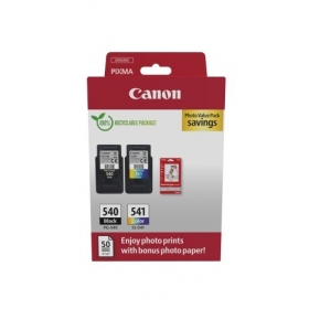 Canon PG-540/CL-541 (5225B013) Pacote de valor fotográfico Conjunto de cartuchos de tinta, BK/CMY
