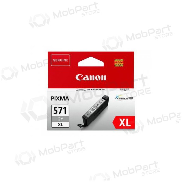 Canon CLI-571XLGY (0335C001), cartucho cinzento para impressoras a jato de tinta, 289 páginas.