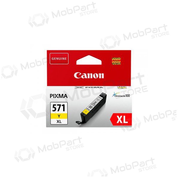 Canon CLI-571XLY (0334C001), cartucho amarelo para impressoras a jato de tinta, 715 páginas.