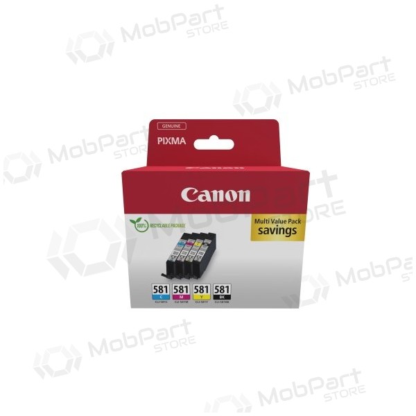 Canon CLI-581 (2103C007) Conjunto de tinteiros, C/M/Y/BK